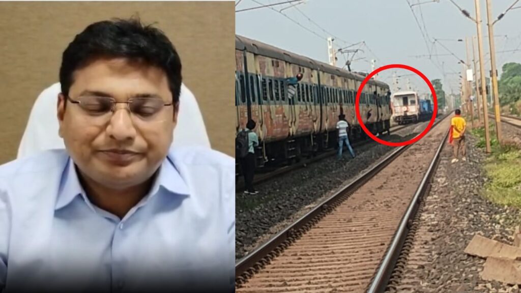 एक ट्रैक पर 3 ट्रेनें आमने-सामने!