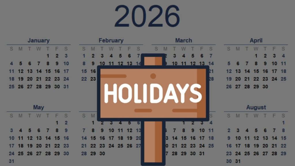 Holiday Calendar 2026