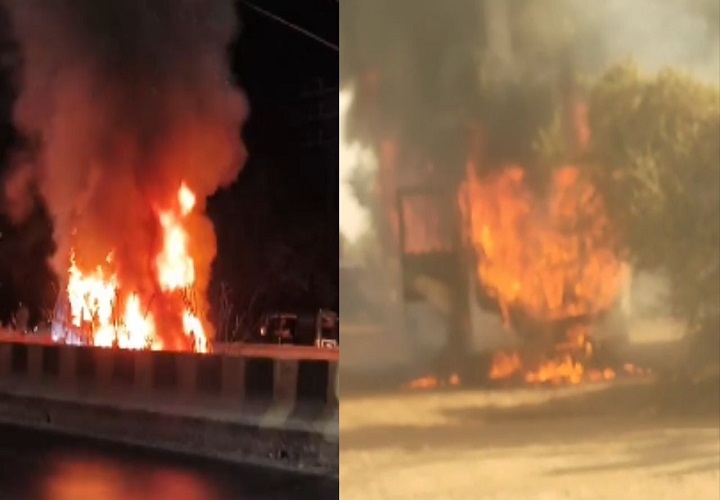 रायपुर में आग की दो घटनाएं