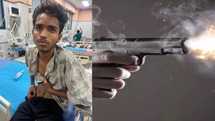 दो छात्रों को लगी गोली