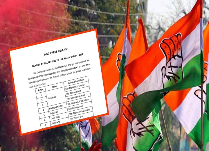 कांग्रेस ने जारी की राज्यसभा उम्मीदवारों की सूची