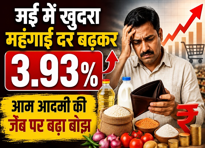 मई में महंगाई दर 3.93 फीसदी दर्ज
