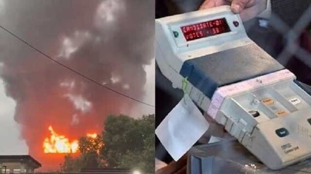 Kolkata EVM fire