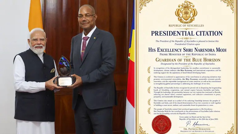 PM Modi Gets Blue Horizon Award