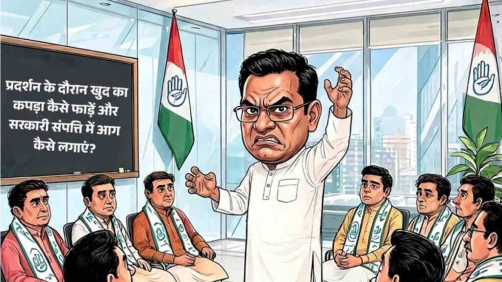 BJP poster attack Congress training camp