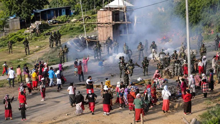 Manipur women protest Assam Rifles
