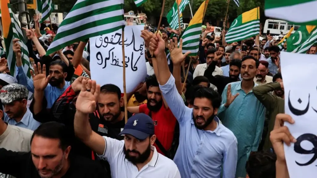 POK protest Pakistan army firing