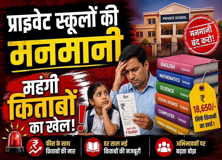प्राइवेट स्कूल महंगी किताबें