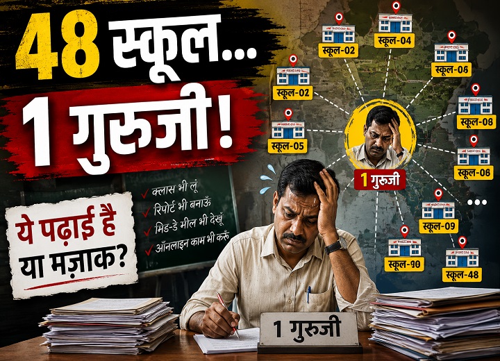 48 स्कूल एक शिक्षक