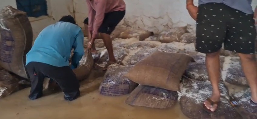 Bilaspur Flood Damages Ration Stock