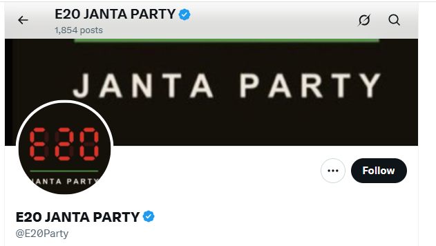 E20 Janta Party campaign